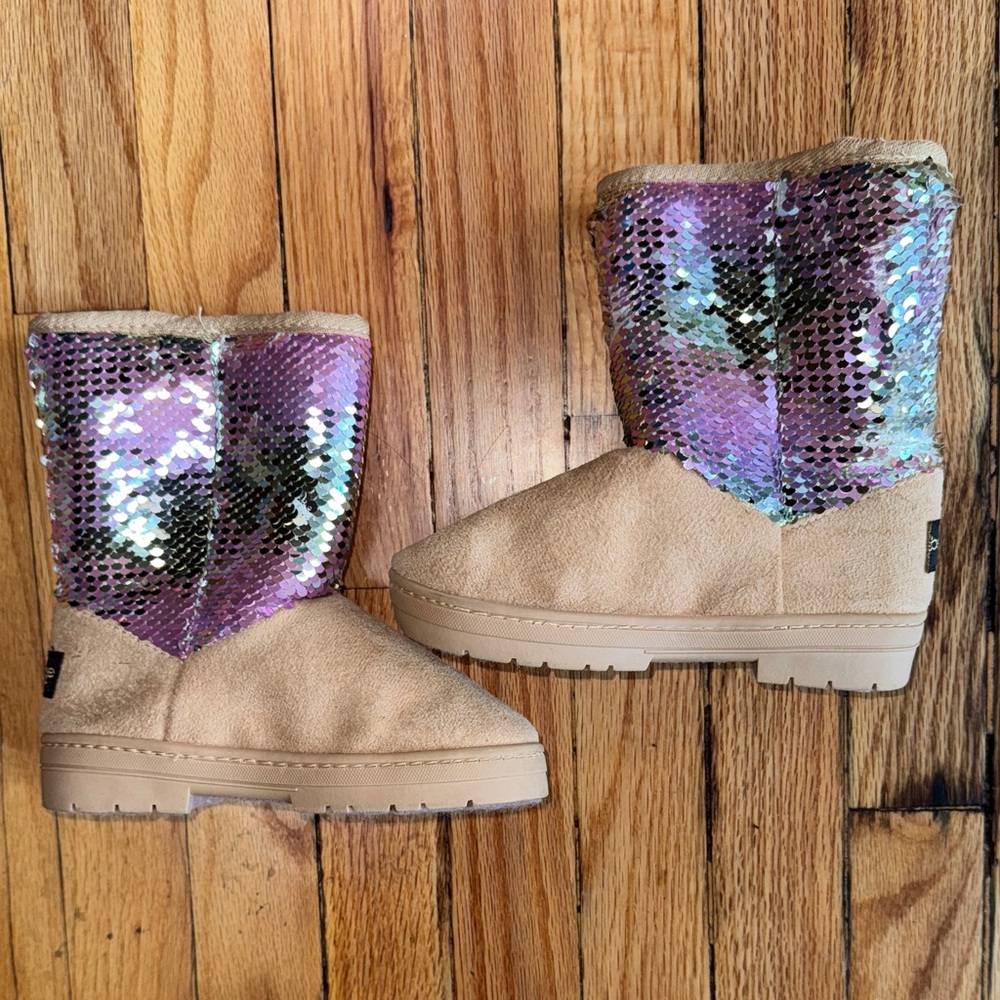 Sequin Sparkle Kids Boots